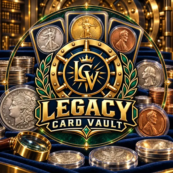 Legacy Card Vault with silver, gold and copper coins in a vault